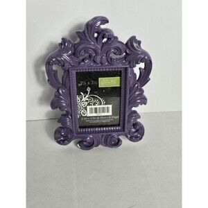 Purple Ornate Resin Green Tree Valley Picture Frame